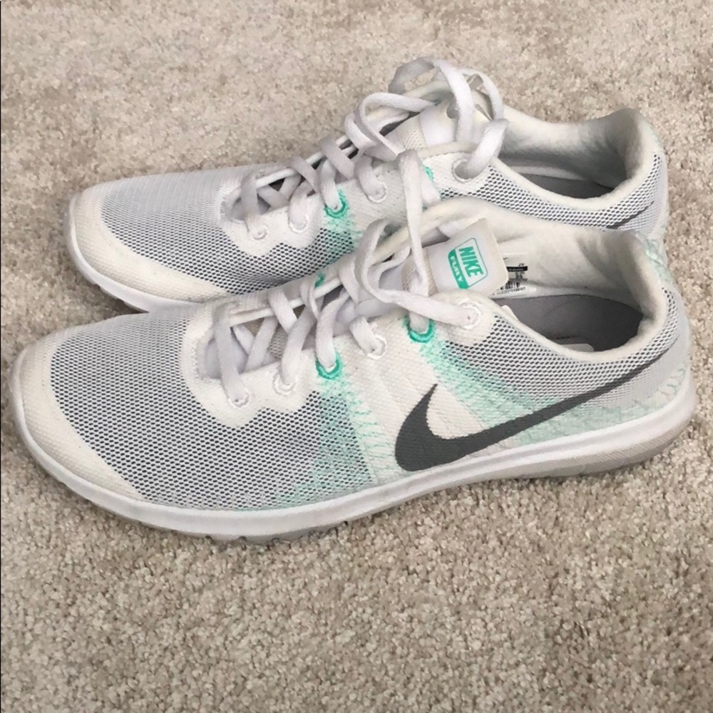 White and green Nike fury- size 8